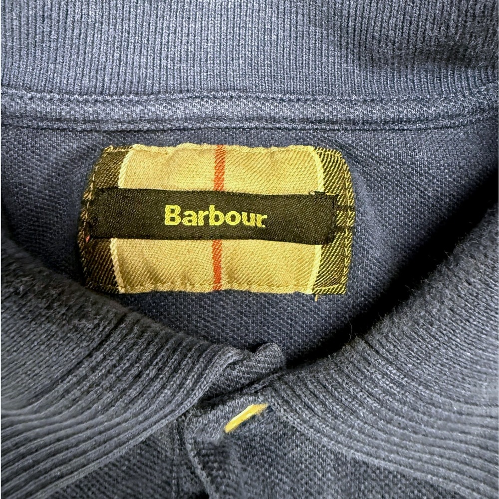 Barbour Mens Polo Shirt Short Sleeve Blue Casual Classic Collared Top 2XL XXL - Picture 2 of 7